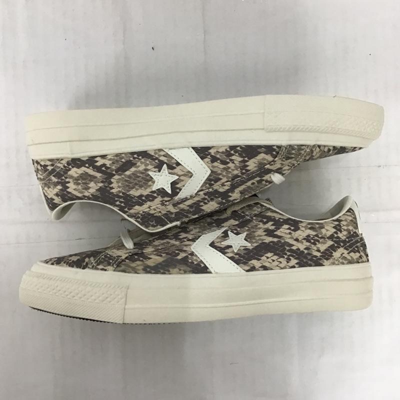 コンバース CONVERSE スニーカー スニーカー 1CL865 PRORIDE SK SNK OX 24cm 箱有 24.0cm ヘビ柄 ベージュ / ベージュ / レディース USED 古着 中古 10097251