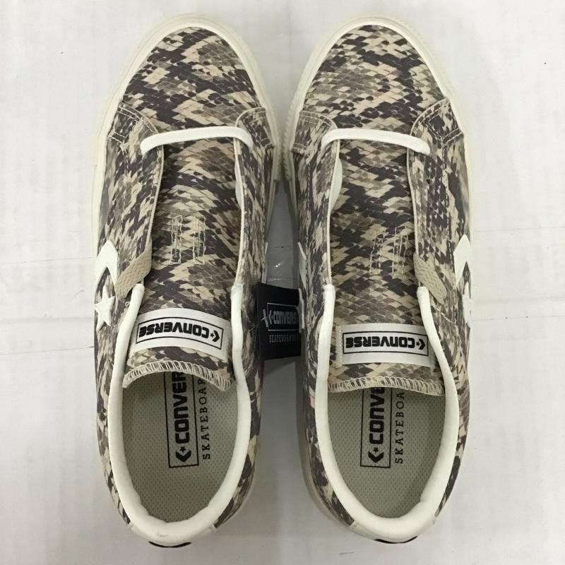 コンバース CONVERSE スニーカー スニーカー 1CL865 PRORIDE SK SNK OX 24cm 箱有 24.0cm ヘビ柄 ベージュ / ベージュ / レディース USED 古着 中古 10097251