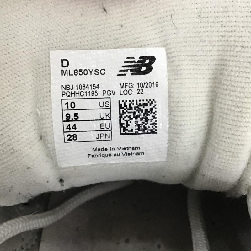 ニューバランス New Balance スニーカー スニーカー ML850YSC 28cm 28.0cm ロゴ、文字 白 / ホワイト / X 黒 / ブラック / X 青 / ブルー / X ベージュ / ベージュ / メンズ USED 古着 中古 10097261