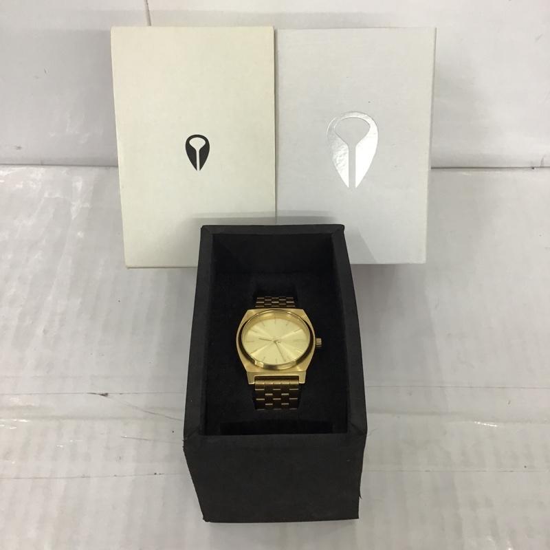 ニクソン NIXON 腕時計 アナログ(クォーツ式) A045126 TIMTE TELLE ALL GOLD 箱有 ロゴ、文字 金 / ゴールド / メンズ USED 古着 中古 10097270