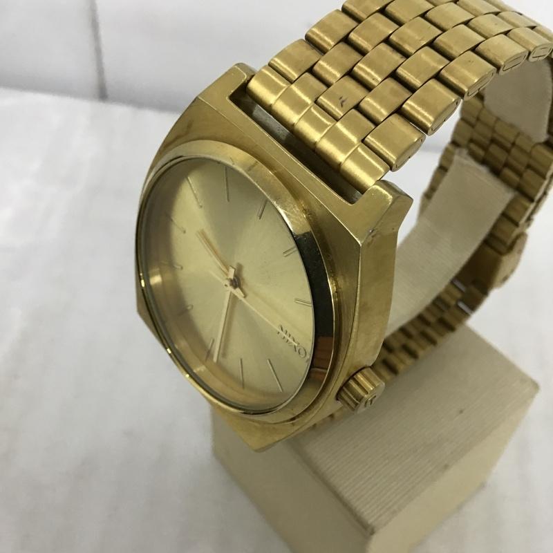 ニクソン NIXON 腕時計 アナログ(クォーツ式) A045126 TIMTE TELLE ALL GOLD 箱有 ロゴ、文字 金 / ゴールド / メンズ USED 古着 中古 10097270