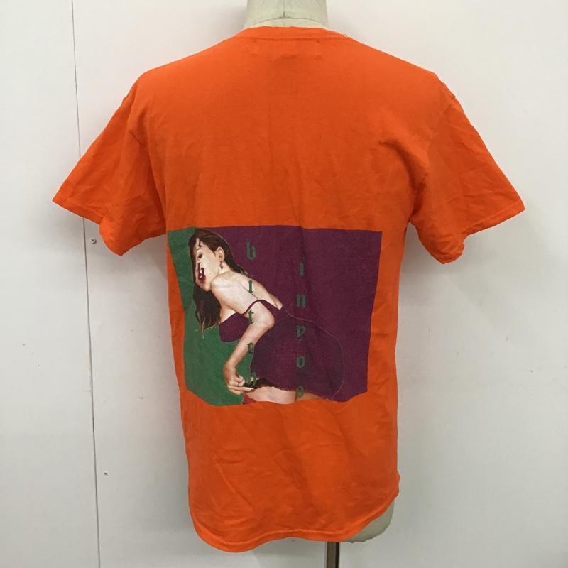 ロンリー LONELY論理 Tシャツ 半袖 半袖カットソー プリントTシャツ クルーネックカットソー M ロゴ、文字 橙 / オレンジ / メンズ USED 古着 中古 10097278