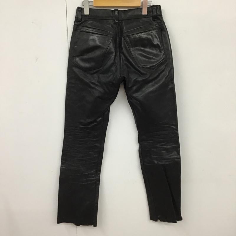 古着 USED ボトムス ボトムス レザーパンツ カジュアルパンツ ストレートパンツ 30インチ 無地 黒 / ブラック / メンズ USED 古着 中古 10097285