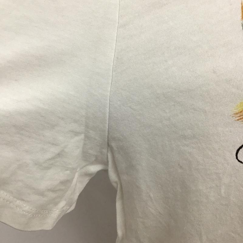 ザラ ZARA Tシャツ 半袖 5580 055 250 クルーネック L プリント 白 / ホワイト / レディース USED 古着 中古 10097288