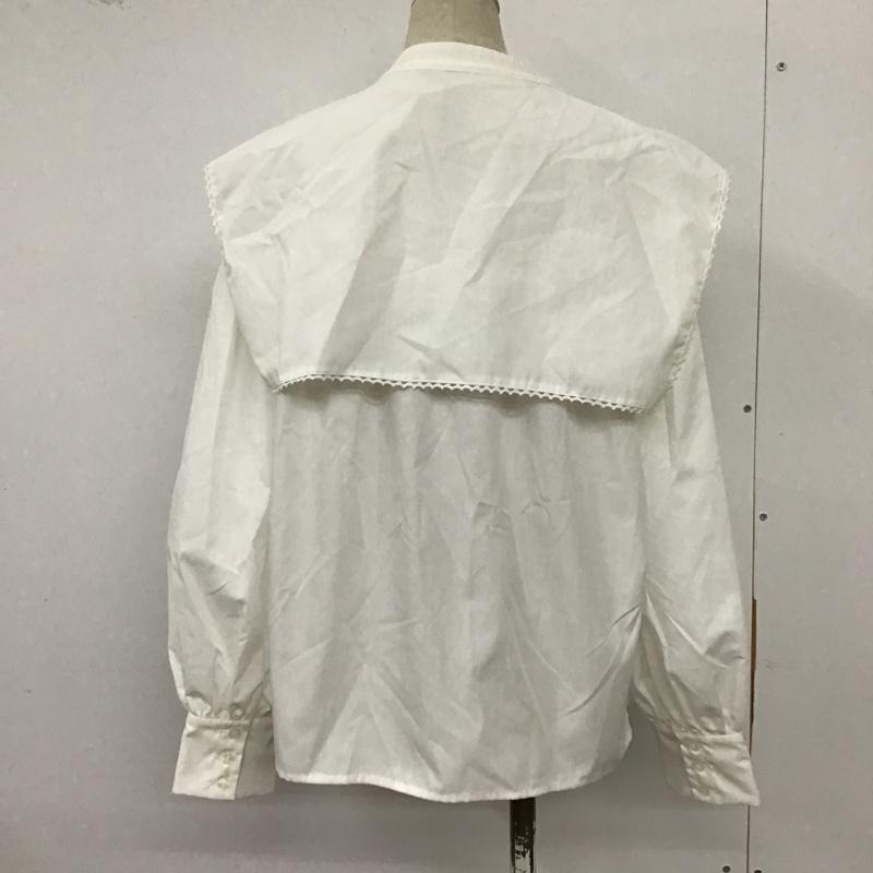 アルシーヴ archives シャツ、ブラウス 長袖 AR-0398 ビッグカラー つけ襟 無地 白 / ホワイト / レディース USED 古着 中古 10097293