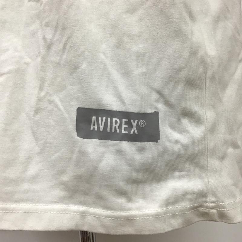 アヴィレックス AVIREX Tシャツ 半袖 6123280 ビッグロゴルーズフィットTシャツ 半袖カットソー クルーネックカットソー プリントカットソー XL プリント 白 / ホワイト / メンズ USED 古着 中古 10097307