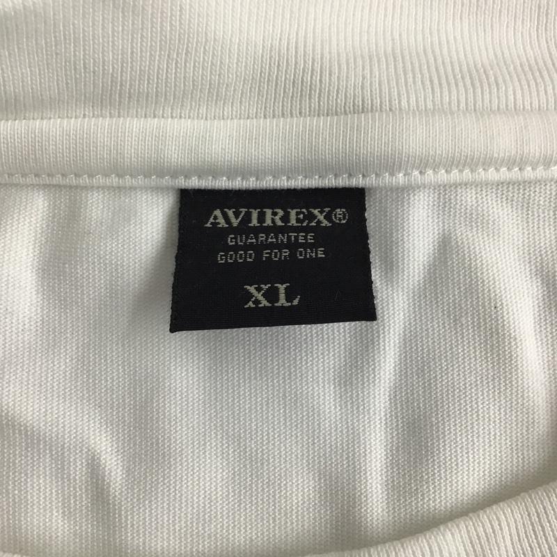 アヴィレックス AVIREX Tシャツ 半袖 6123280 ビッグロゴルーズフィットTシャツ 半袖カットソー クルーネックカットソー プリントカットソー XL プリント 白 / ホワイト / メンズ USED 古着 中古 10097307