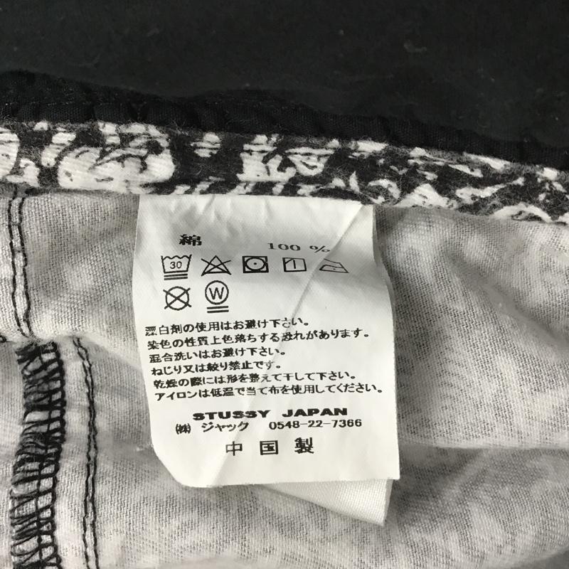 ステューシー STUSSY ボトムス ボトムス カジュアルパンツ ワイドパンツ ストレートパンツ 総柄パンツ S 総柄 白 / ホワイト / X 黒 / ブラック / メンズ USED 古着 中古 10097313