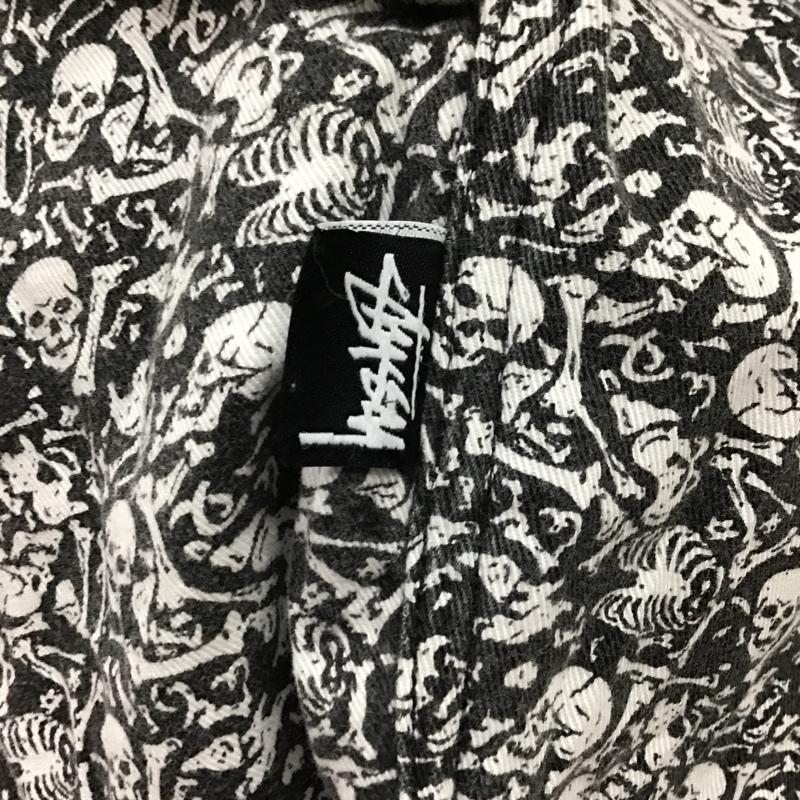 ステューシー STUSSY ボトムス ボトムス カジュアルパンツ ワイドパンツ ストレートパンツ 総柄パンツ S 総柄 白 / ホワイト / X 黒 / ブラック / メンズ USED 古着 中古 10097313