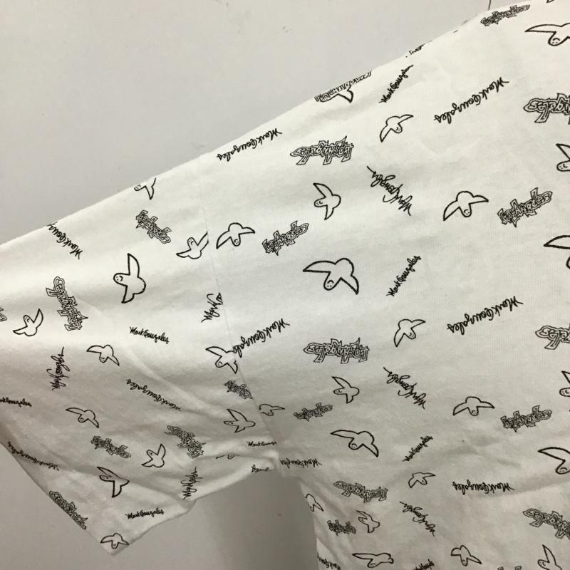 インヘリット INHERIT Tシャツ 半袖 半袖カットソー プリントTシャツ クルーネックカットソー M 総柄 白 / ホワイト / メンズ USED 古着 中古 10097341