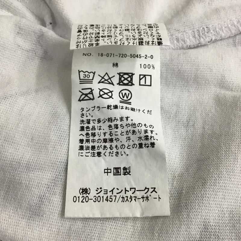 インヘリット INHERIT Tシャツ 半袖 半袖カットソー プリントTシャツ クルーネックカットソー M 総柄 白 / ホワイト / メンズ USED 古着 中古 10097341