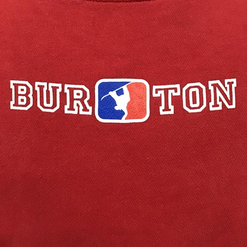 バートン BURTON トレーナー 長袖 長袖スウェット 長袖トレーナー リブカットソー 長袖カットソー プリントトレーナー S プリント 赤 / レッド / メンズ USED 古着 中古 10097392