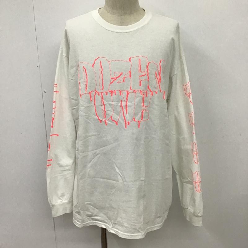 ダズンワン DOZEN ONE カットソー 長袖 XL プリント 白 / ホワイト / メンズ USED 古着 中古 10097400