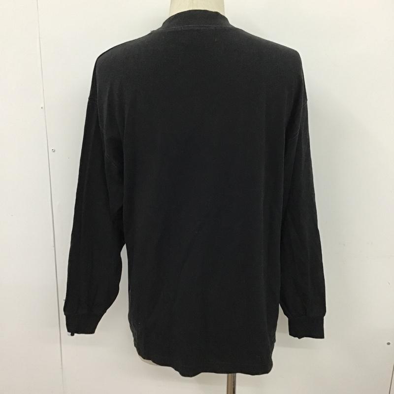 古着 USED カットソー 長袖 長袖カットソー クルーネックカットソー ロングスリーブカットソー プリントTシャツ M ロゴ、文字 黒 / ブラック / メンズ USED 古着 中古 10097407
