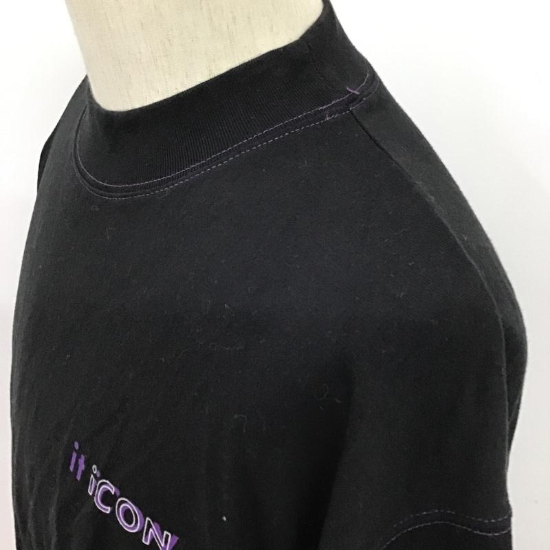 古着 USED カットソー 長袖 長袖カットソー クルーネックカットソー ロングスリーブカットソー プリントTシャツ M ロゴ、文字 黒 / ブラック / メンズ USED 古着 中古 10097407