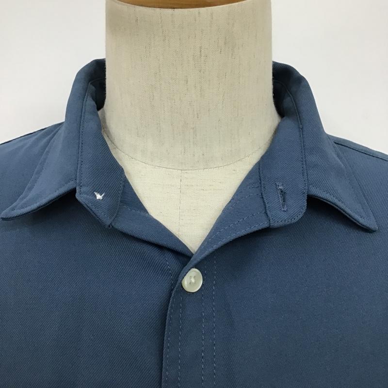 古着 USED シャツ、ブラウス 長袖 長袖シャツ カラーシャツ ポケットシャツ 長袖カットソー XL 刺繍 青 / ブルー / メンズ USED 古着 中古 10097408