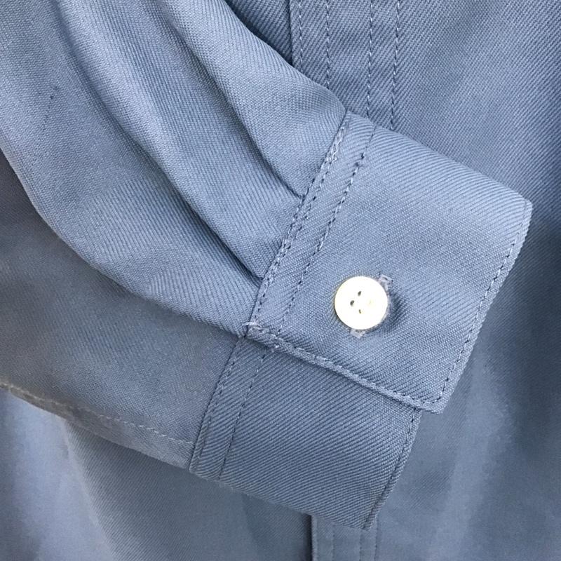 古着 USED シャツ、ブラウス 長袖 長袖シャツ カラーシャツ ポケットシャツ 長袖カットソー XL 刺繍 青 / ブルー / メンズ USED 古着 中古 10097408