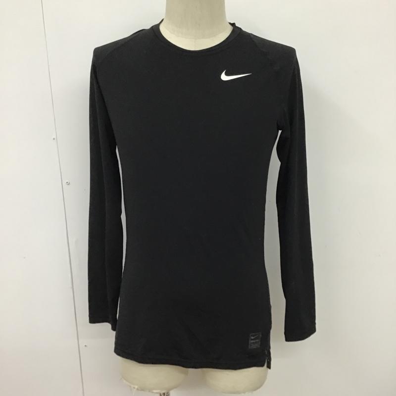 ナイキ NIKE カットソー 長袖 703089-010 長そでカットソー インナーウエア スポーツウェア ジャージ XL ロゴ、文字 黒 / ブラック / メンズ USED 古着 中古 10097416