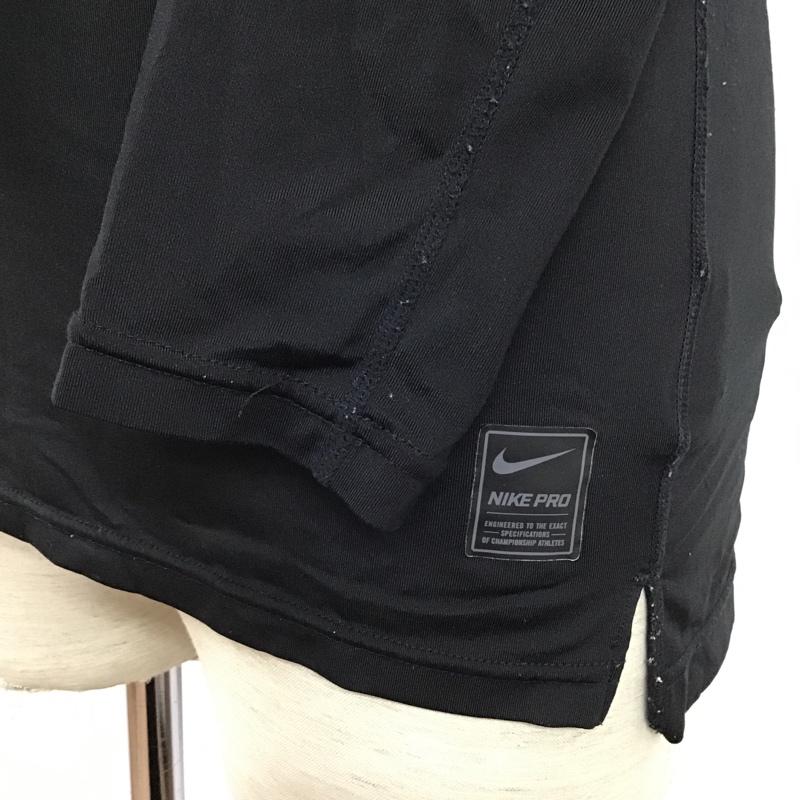 ナイキ NIKE カットソー 長袖 703089-010 長そでカットソー インナーウエア スポーツウェア ジャージ XL ロゴ、文字 黒 / ブラック / メンズ USED 古着 中古 10097416