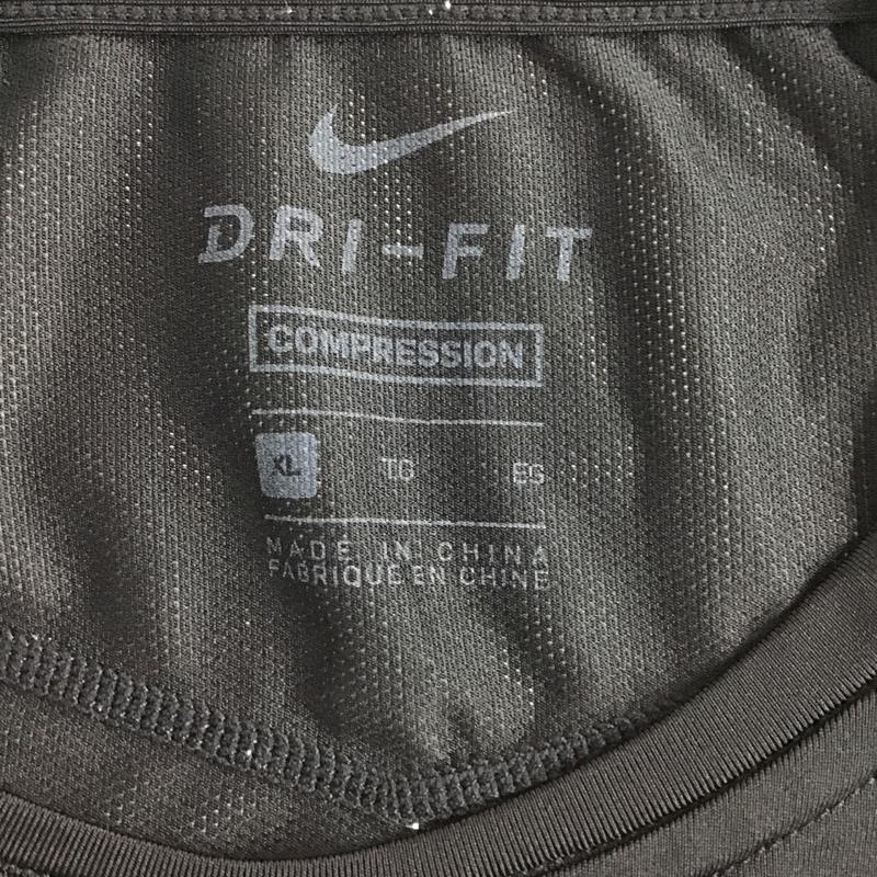 ナイキ NIKE カットソー 長袖 703089-010 長そでカットソー インナーウエア スポーツウェア ジャージ XL ロゴ、文字 黒 / ブラック / メンズ USED 古着 中古 10097416
