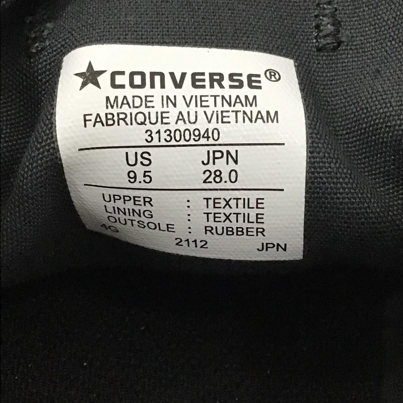 コンバース CONVERSE スニーカー スニーカー 31300940 AS LIGHT OX 28cm ローカット 28.0cm ロゴ、文字 黒 / ブラック / メンズ USED 古着 中古 10097430