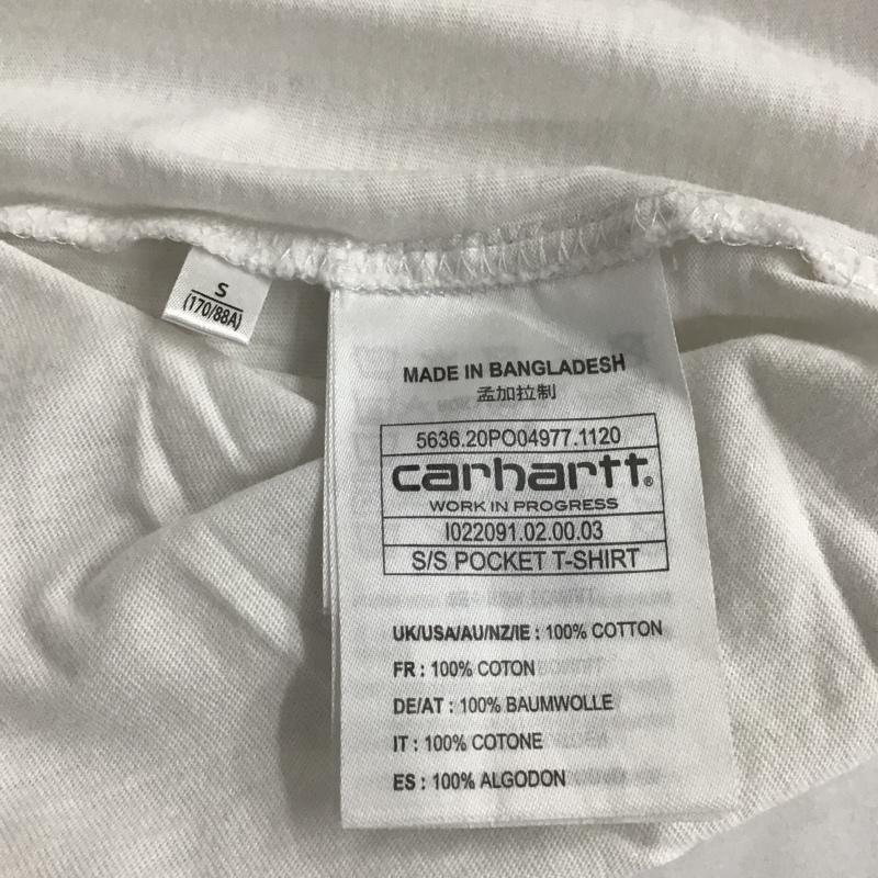 カーハート Carhartt Tシャツ 半袖 5636.20PO04977.1120 Tシャツ 半袖カットソー クルーネックカットソー S ロゴ、文字 白 / ホワイト / メンズ USED 古着 中古 10097466