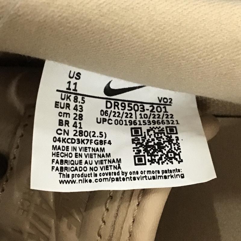 ナイキ NIKE スニーカー スニーカー DR9503-201 WMNS AIR FORCE 1 PRM MF 28cm 箱有 28.0cm ロゴ、文字 ベージュ / ベージュ / X 白 / ホワイト / メンズ USED 古着 中古 10097467