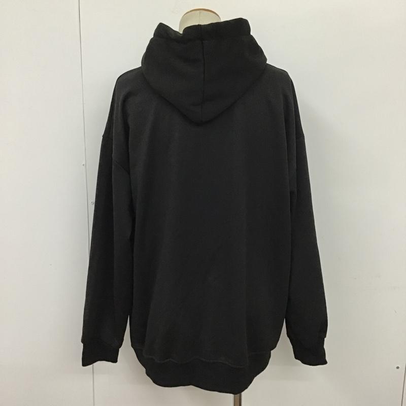 古着 USED パーカー 長袖 長袖パーカー ジップアップジャケット パーカー スウェット L 無地 黒 / ブラック / メンズ USED 古着 中古 10097479