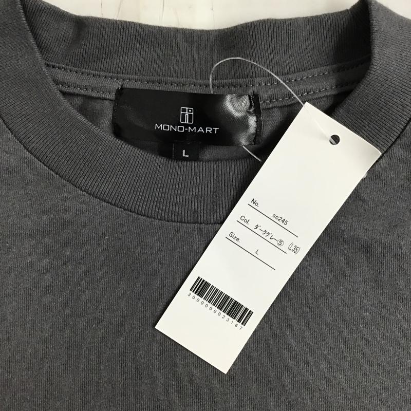 モノマート MONO-MART カットソー 長袖 長袖カットソー クルーネックカットソー ロングスリーブカットソー プリントTシャツ L プリント 灰 / グレー / メンズ USED 古着 中古 10097485