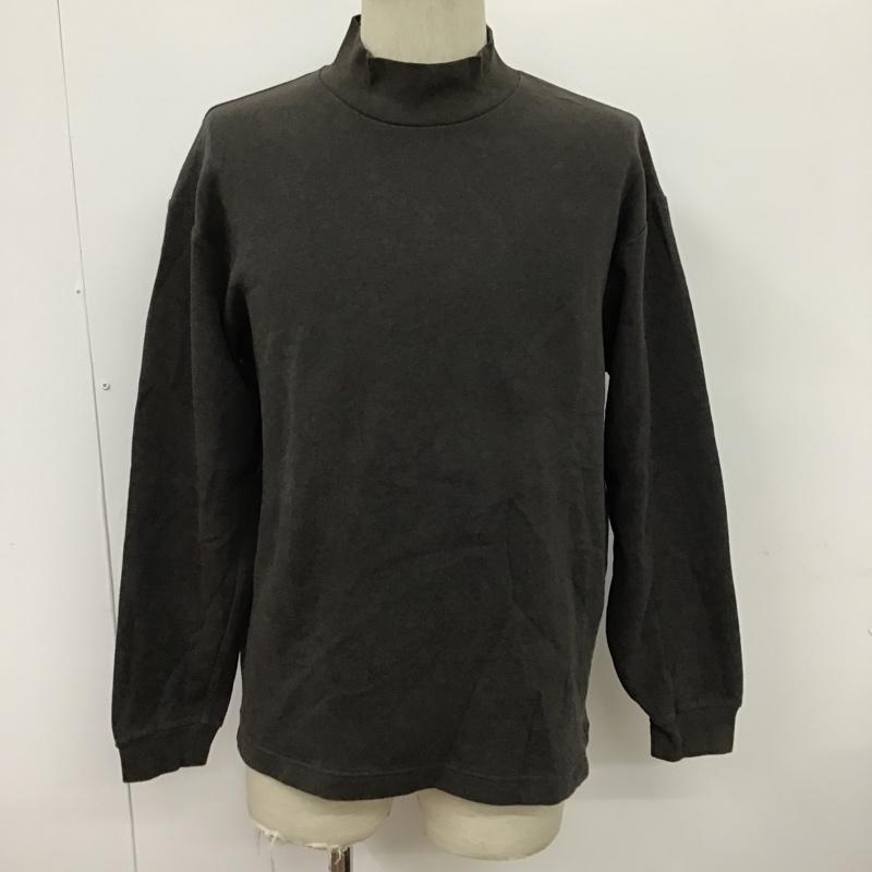 ユニクロ UNIQLO カットソー 長袖 341-442460 モックネックプルオーバー 長袖カットソー タートルネック 無地 M 無地 黒 / ブラック / メンズ USED 古着 中古 10097493