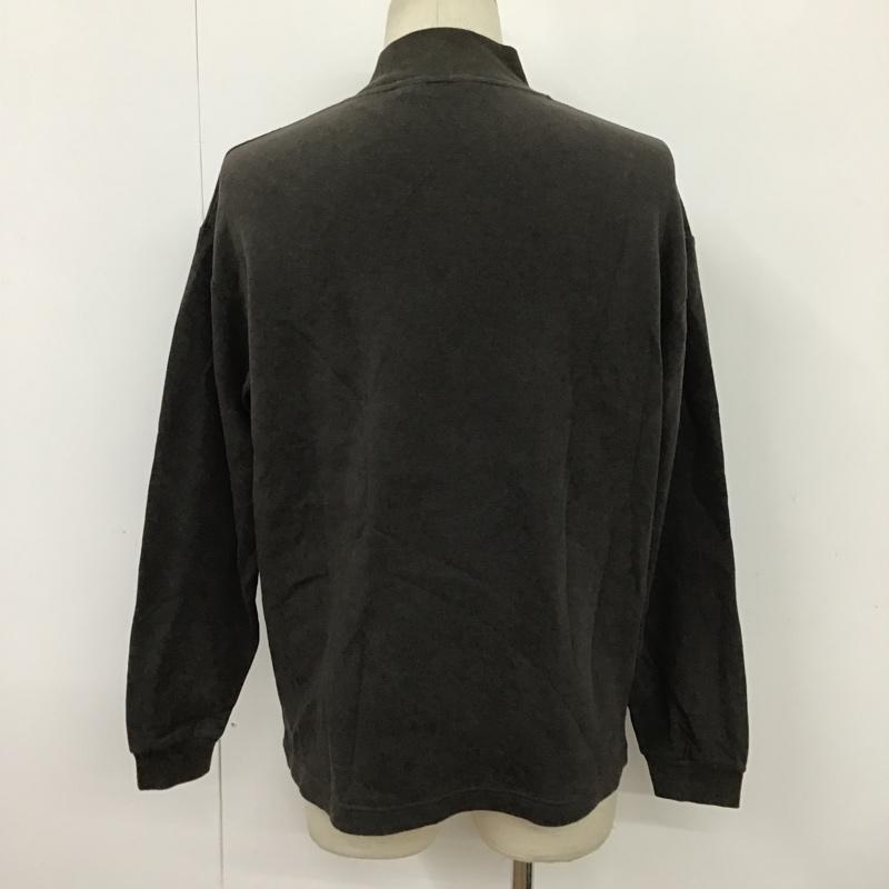 ユニクロ UNIQLO カットソー 長袖 341-442460 モックネックプルオーバー 長袖カットソー タートルネック 無地 M 無地 黒 / ブラック / メンズ USED 古着 中古 10097493