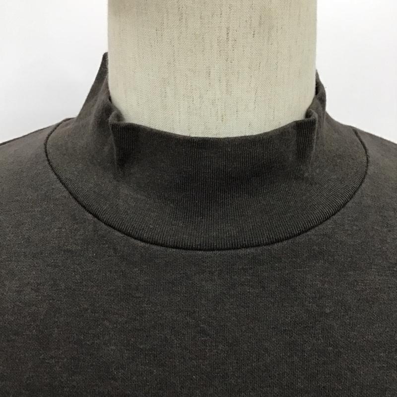 ユニクロ UNIQLO カットソー 長袖 341-442460 モックネックプルオーバー 長袖カットソー タートルネック 無地 M 無地 黒 / ブラック / メンズ USED 古着 中古 10097493