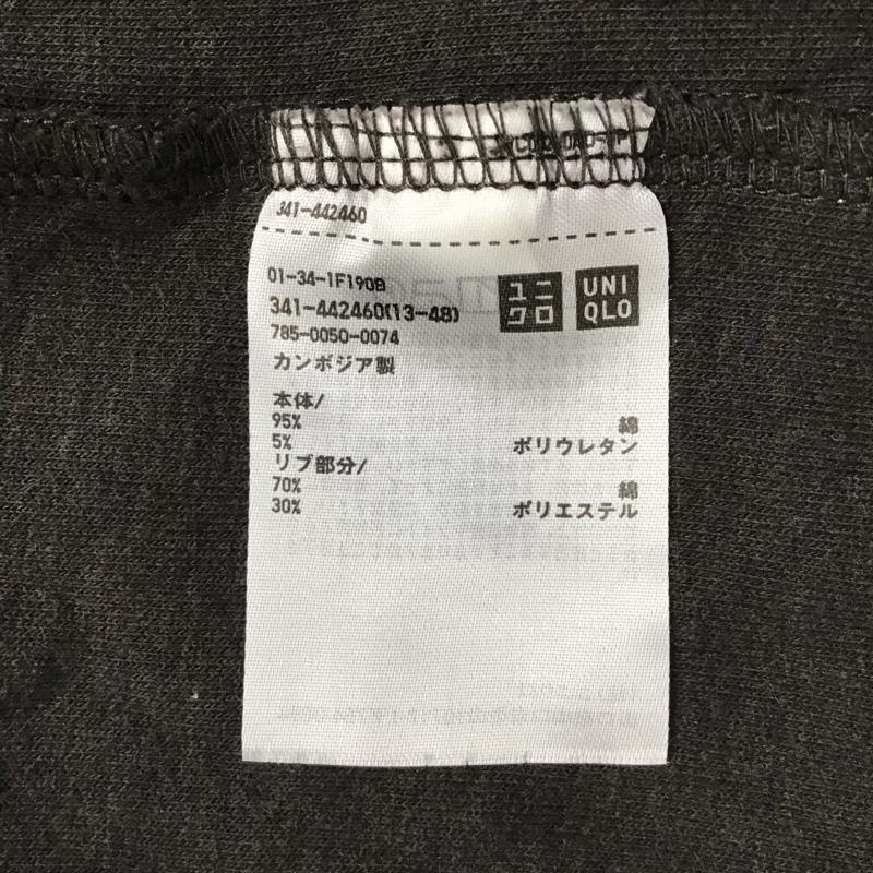 ユニクロ UNIQLO カットソー 長袖 341-442460 モックネックプルオーバー 長袖カットソー タートルネック 無地 M 無地 黒 / ブラック / メンズ USED 古着 中古 10097493