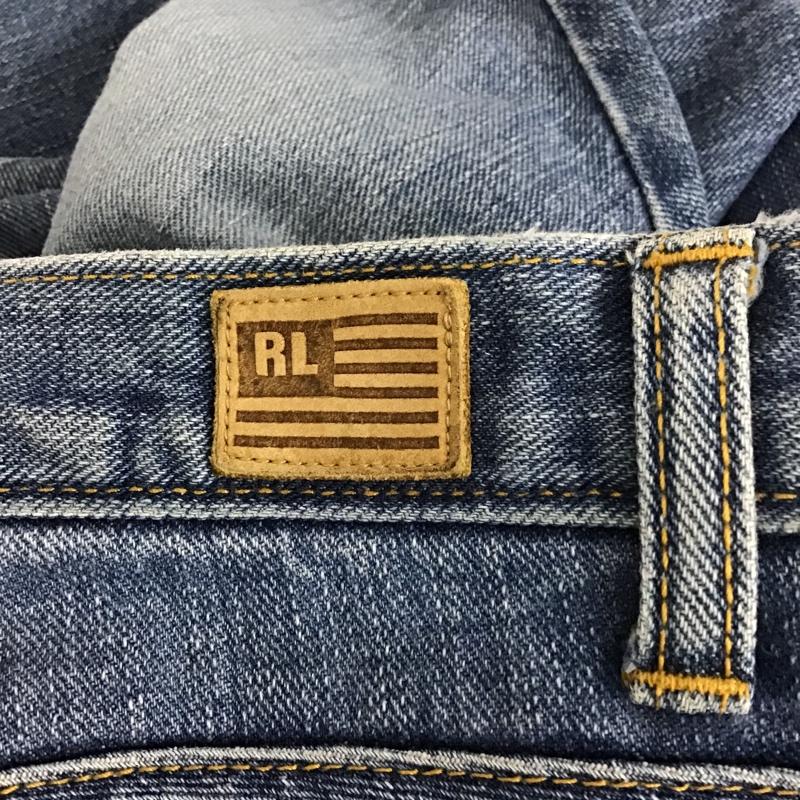 ポロラルフローレン POLO RALPH LAUREN パンツ デニム、ジーンズ デニムパンツ ストレートパンツ スリムパンツ カジュアルパンツ 2 無地 インディゴ / インディゴ / レディース USED 古着 中古 10097505