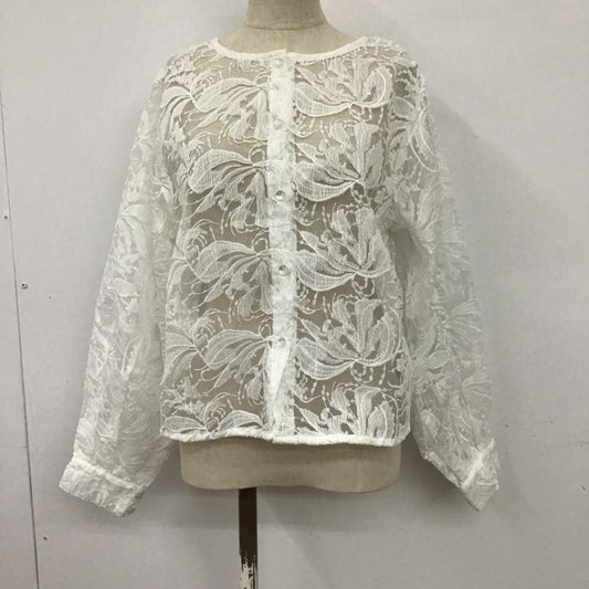 オリーブデオリーブ OLIVE des OLIVE カーディガン 長袖 6031040170 オーガン刺繍前釦ブラウス 長袖カーディガン 総柄 シースルーカットソー FREE 総柄 白 / ホワイト /  レディース USED 古着 中古 10097507