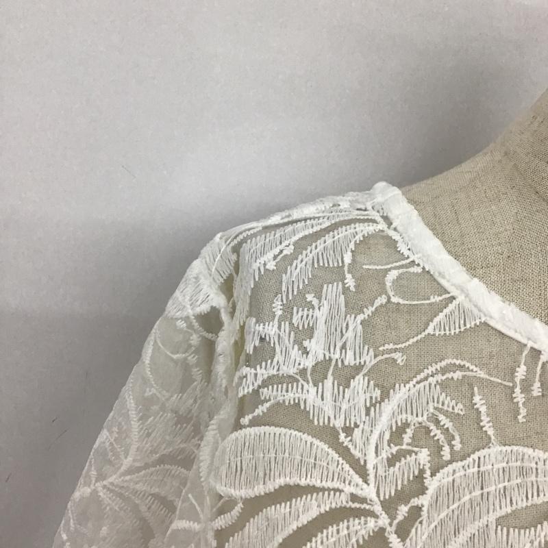 オリーブデオリーブ OLIVE des OLIVE カーディガン 長袖 6031040170 オーガン刺繍前釦ブラウス 長袖カーディガン 総柄 シースルーカットソー FREE 総柄 白 / ホワイト / レディース USED 古着 中古 10097507