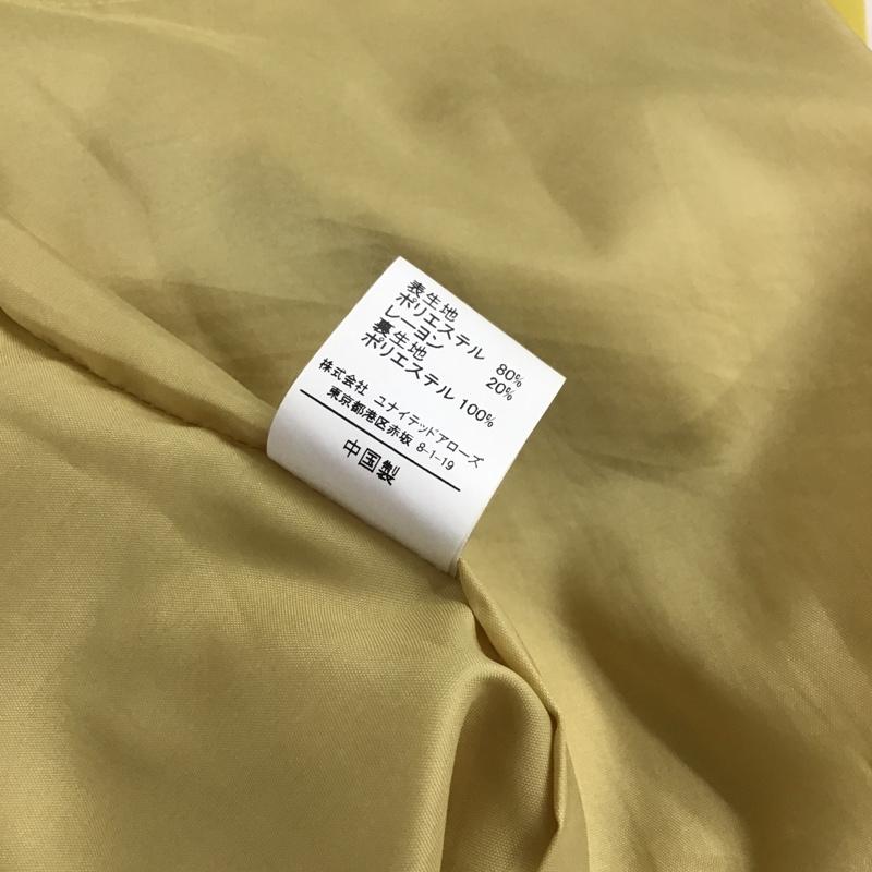 グリーンレーベルリラクシング green label relaxing スカート ひざ丈スカート 3624-199-1251 KF PVIS STRCカルゼ DTK スカート ベルト付き 38 無地 黄 / イエロー / レディース USED 古着 中古 10097547