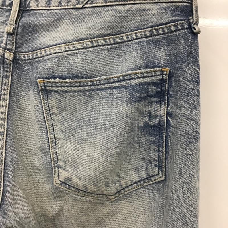 アッパーハイツ upperhights パンツ デニム、ジーンズ 187107 コットン ボーイフレンド クロップド デニムパンツ ダメージ加工 青 / ブルー / レディース USED 古着 中古 10097559