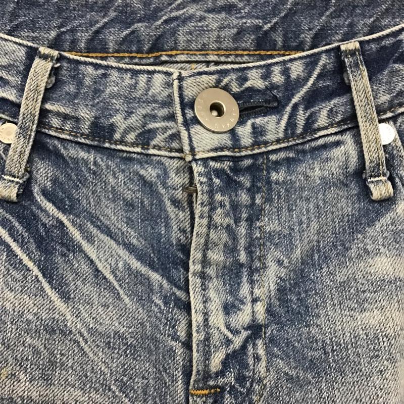 アッパーハイツ upperhights パンツ デニム、ジーンズ 187107 コットン ボーイフレンド クロップド デニムパンツ ダメージ加工 青 / ブルー / レディース USED 古着 中古 10097559