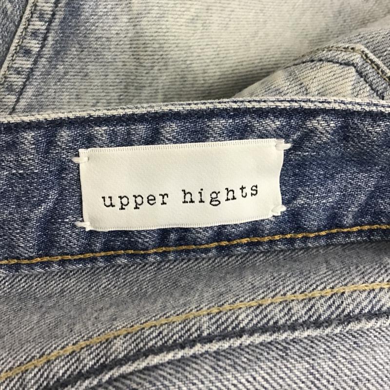 アッパーハイツ upperhights パンツ デニム、ジーンズ 187107 コットン ボーイフレンド クロップド デニムパンツ ダメージ加工 青 / ブルー / レディース USED 古着 中古 10097559