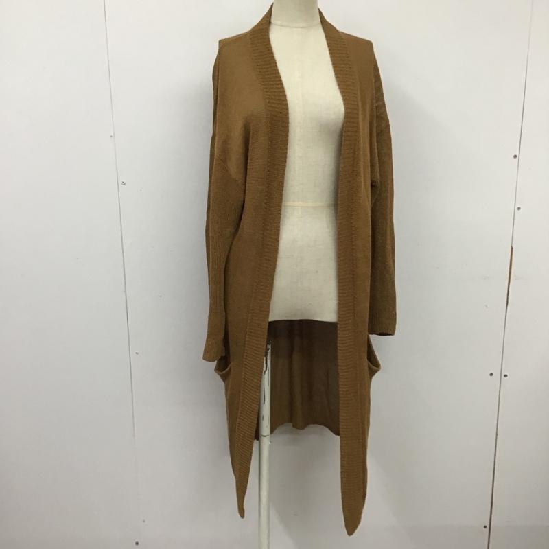 グリーンレーベルリラクシング green label relaxing カーディガン 長袖 3528-181-0565 CR LI RY 2PK LONGカーディガン 無地 茶 / ブラウン / レディース USED 古着 中古 10097560