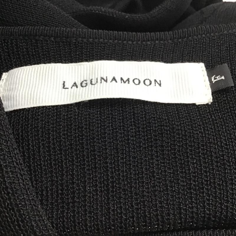 ラグナムーン LAGUNAMOON カーディガン 七分袖 031732800001 Vネックニットブルゾン FREE 無地 黒 / ブラック / レディース USED 古着 中古 10097561