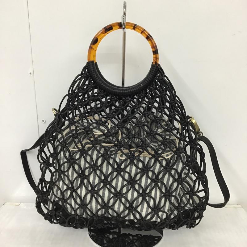 ニコアンド niko and... ハンドバッグ ハンドバッグ ショルダー メッシュ 黒 / ブラック / レディース USED 古着 中古 10097568