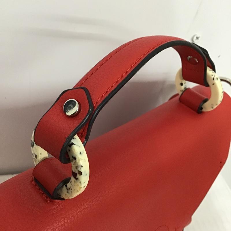 ザラ ZARA ショルダーバッグ ショルダーバッグ 3456 004 020 ハンドバッグ 2WAY 無地 赤 / レッド / レディース USED 古着 中古 10097570