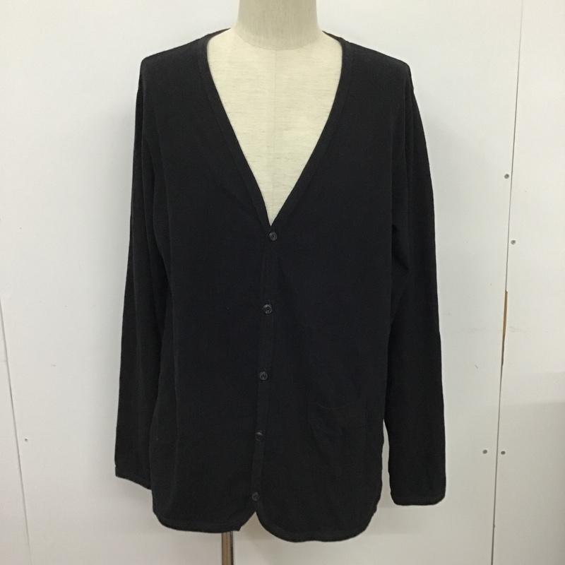 フィルメランジェ FilMelange カーディガン 長袖 DRAGAN コットン Vネック 5 無地 黒 / ブラック / メンズ USED 古着 中古 10097603