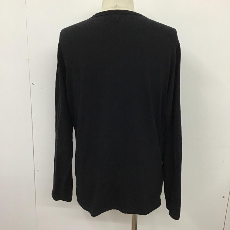 フィルメランジェ FilMelange カーディガン 長袖 DRAGAN コットン Vネック 5 無地 黒 / ブラック / メンズ USED 古着 中古 10097603