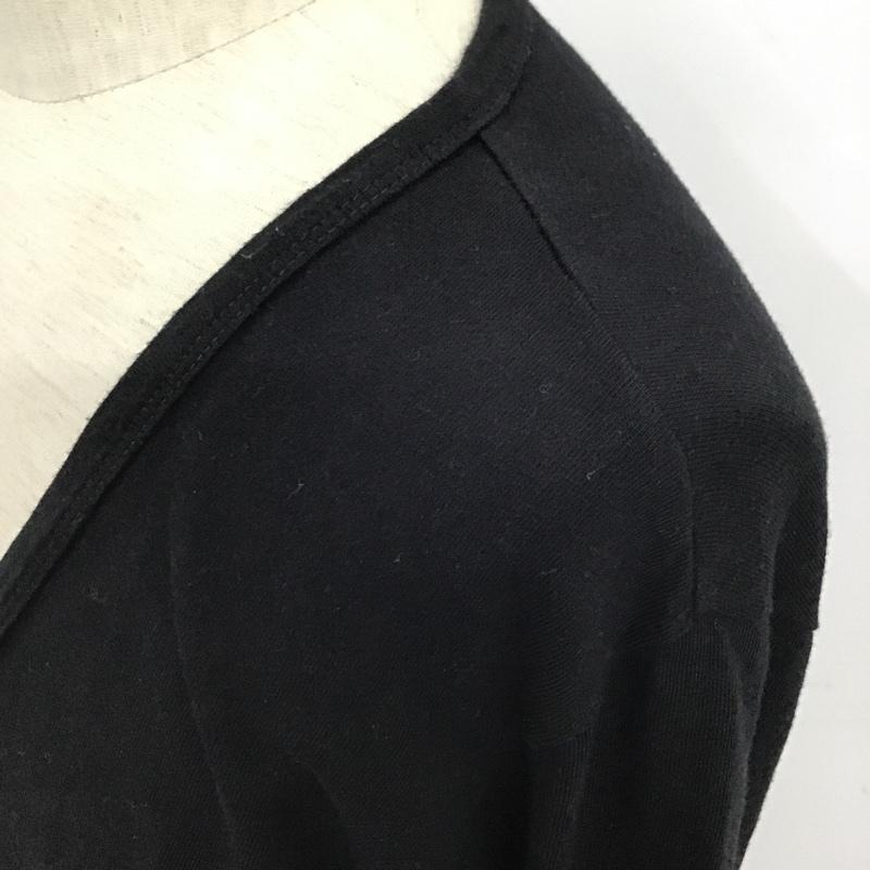 フィルメランジェ FilMelange カーディガン 長袖 DRAGAN コットン Vネック 5 無地 黒 / ブラック / メンズ USED 古着 中古 10097603