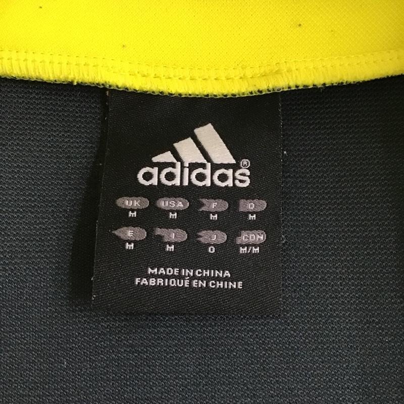 アディダス adidas ジャケット、上着 ジャンパー、ブルゾン ジップアップジャケットスポーツウェア カジュアルジャケット 長袖カットソー M ロゴ、文字 紺 / ネイビー / メンズ USED 古着 中古 10097637