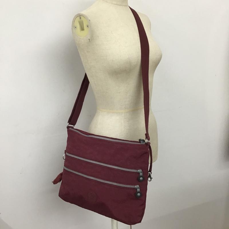キプリング kipling ショルダーバッグ ショルダーバッグ K13335-613 ゴリラチャーム キーホルダー ロゴ、文字 えんじ / ワインレッド / レディース USED 古着 中古 10097642
