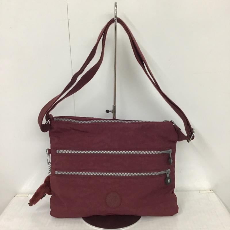 キプリング kipling ショルダーバッグ ショルダーバッグ K13335-613 ゴリラチャーム キーホルダー ロゴ、文字 えんじ / ワインレッド / レディース USED 古着 中古 10097642
